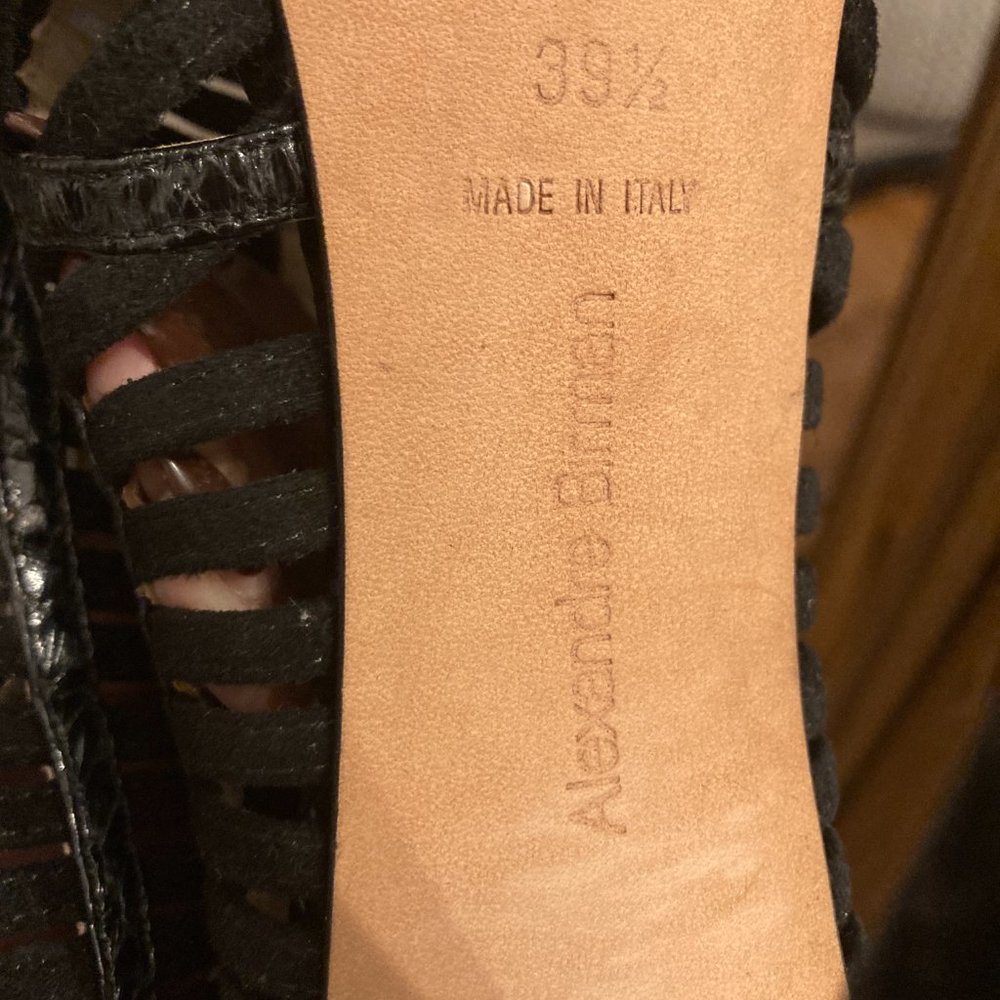 Alexandre Birman Suede And Python Caged Sandal, B… - image 5